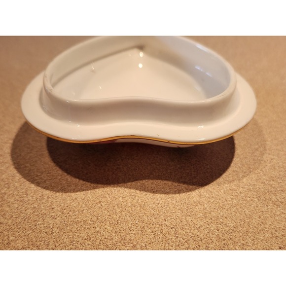 Spode Billingsley Rose Spray Jewelry Trinket Box Bone China Heart Shaped England - Picture 5 of 16